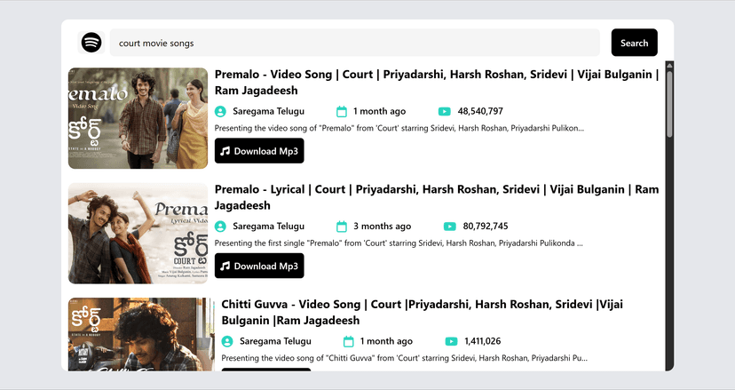 Songs downloader